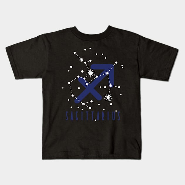 Star sign Sagittarius Kids T-Shirt by dieEinsteiger